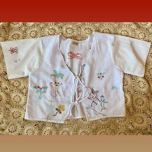 SOLD 🍇🥕Fruits- n- Veggies front tie blouse No. 2